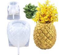 Molde de resina de piña 3D, de almacenamiento de piña, molde de resina con tapa, tarro grande de silicona para contenedor de almacenamiento de baratijas, soporte de velas, recipiente de joyería