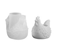 Molde de resina de silicona con forma de gallina, portavelas de té, decoración de Pascua, accesorio reutilizable para fiestas de primavera