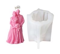 Molde de resina de silicona Molde de silicona Novio y Novia Hermosos adornos Formas Molde de vela de silicona para manualidades