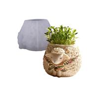 Molde de resina de silicona para festivales con patrón detallado de ovejas, textura de silicona, perfecto para proyectos de manualidades, pequeñas ovejas