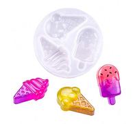 Molde de resina en forma de vidrio moldes de helado llavero colgante resina epoxi silicona molde fundición herramientas de fabricación de joyas chocolate caramelo fondant molde