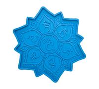 Molde de resina epoxi con símbolo de mantra, almohadilla de silicona, mantel individual para decoración del hogar, herramienta de fundición