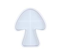 Molde de resina epoxi de hongos, bandeja de almacenamiento, cenicero, decoración de mesa, plato de taza, moldes de silicona para hornear