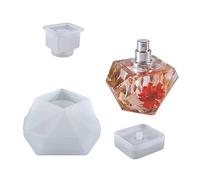 Molde de resina epoxi de para manualidades, superficie cortada, botella de Irregular, decoración de almacenamiento, molde de silicona, contenedor, moldes para botellas pequeñas de