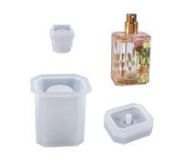 Molde de resina epoxi de para manualidades, superficie cortada, botella de Irregular, decoración de almacenamiento, molde de silicona, contenedor, moldes para botellas pequeñas de