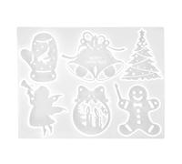 Molde de Resina epoxi navideña - Moldes de Silicona para Banderas de Tiro | Moldes de Resina para Cartas navideñas | Feliz Navidad M0ules P0ur Resin, Vacaciones de Vacaciones P0ur la Maison