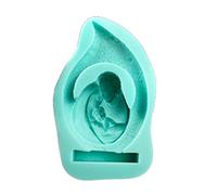 Molde de resina epoxi para decoración de figuras religiosas de la Santa Virgen católica, molde de silicona para hacer joyas