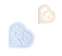 Molde de resina epoxi para hacer moldes de silicona con forma de corazón y mariposa