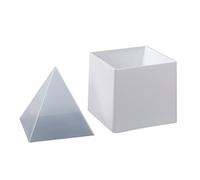 Molde de resina epoxi pirámide de 12 cm, adornos hechos a mano, joyería de silicona, decoración del hogar, herramientas de fundición, moldes de resina, moldes de silicona, rectángulo grande