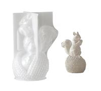 Molde de resina flexible con forma de ardilla, moldes de adorno con textura de silicona fácil de liberar para decoración de mesa creativa epoxi