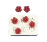 Molde de resina flexible con forma de flor, diseño de textura de silicona para epoxi y decoraciones creativas de pared, molde para hornear flores pequeñas