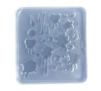 Molde de resina para agitar, molde de silicona epoxi hueco para llavero, colgante, fabricación de joyas, moldes colgantes para fundición