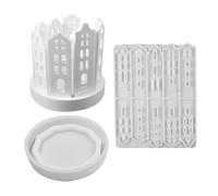 Molde de resina para candelabro, decoración del hogar, de hormigón suave para jabón, manualidades, velas y esculturas