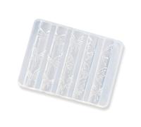 Molde de resina para decoración de uñas, plantilla en forma de para principiantes y manicuristas experimentados, elegante molde para manicura, elegante molde de resina para decoración de uñas