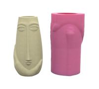 Molde de resina para jarrón, moldes de silicona para macetas, moldes de adorno con forma de cara humana para hacer macetas a mano, decoraciones de boda
