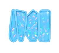 Molde de resina para joyería, Clip geométrico para cabello, Molde de resina de silicona, fundición holográfica de epoxi para manualidades, marcapáginas, pinzas para cabello para mujeres