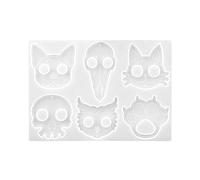 Molde de resina para llavero de dedo, llavero de animales, moldes de fundición de resina, moldes de resina EDC de autodefensa de silicona, kit colgante, molde de fundición epoxi