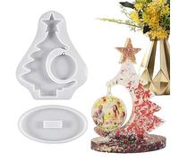 Molde de resina para marco de fotos - Molde artesanal para marco de fotos de Navidad | Decoración del hogar de mesa de gran tamaño reutilizable, regalos de Navidad