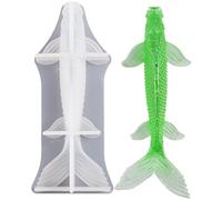 Molde de resina para peces, molde de resina para peces, molde de silicona para hornear, molde de resina para peces, molde de resina para peces, molde de resina para peces, herramienta de horneado de