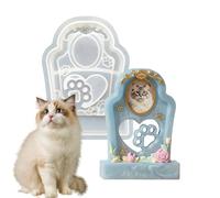 Molde de resina para urna de gato, Recuerdo hueco de moldeo conmemorativo para animales, Moldes epoxi, para chimenea, estantería, estantería para TV, mesa de noche, cómoda, tocador, entrada de borde