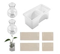 Molde De Resina Silicona Para Florero Hidropónico Fabricación Base Tubo Ensayo Macetero Soporte Exhibición Decoración Del Hogar Molde Resina Epoxi Reutilizable