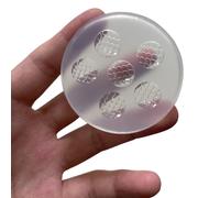 Molde de resina Szecl con forma de escama de pez, cabujones redondos de resina de 12 mm para hacer joyas, aretes, molde de silicona con base plan