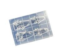 Molde de sello de silicona reutilizable con detalles de cinta de corazón de vendaje para manualidades, moldes de silicona transparente con lazo para uñas, plantilla para tallar