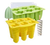Molde de silicona, 2 unidades de 6 cavidades para dulces fríos - Molde para helados de silicona | para niños, familias, verano, cumpleaños, en casa, camping, zumos, leche, mermelada