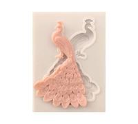 Molde de silicona 3D con diseño de pavo real para hacer bloques de hielo, caramelos, fondant, chocolates, jabones, herramientas de decoración de pasteles, mousse, gelatina, pasta de goma, velas