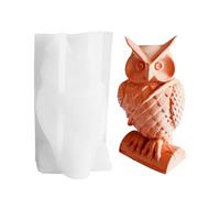 Molde de silicona 3D con forma de búho - moldes de jabón de búho de pie, fabricación de velas, yeso antiadherente, árboles de manualidades, molde de arcilla para habitación de oficina, despierta tus