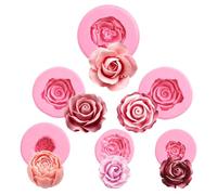 Molde de silicona 3D de flores, 6 tipos