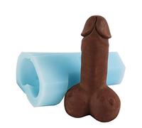 Molde de silicona 3D de pene erótico para jabón, vela, chocolate, dulces, fondant, decoración de tartas, herramientas de despedida de soltera