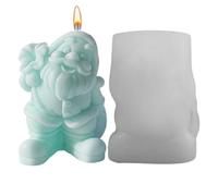 Molde de silicona 3D Papá Noel - Forma de fusión de resina epoxi festiva, motivan de cera para vacaciones creativas | herramienta de creación de jabón estacional, kit de adornos en