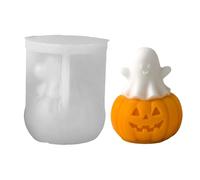 Molde de silicona 3D para Halloween, diseño de fantasmas, mantiene la calabaza realista para verter velas, molde reutilizable para pasteles, chocolate, postres, jabón, decoración de celebridades DIY