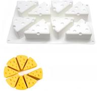 Molde de silicona 3D Para hornear Postre Mousse DIY Molde, 8 cavidades Forma de grandes quesos