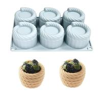 Molde de silicona 3D para mousse para pasteles, cesta de flores, helado, chocolate, decoración de pasteles para panadería, postre, mousse, gelatina