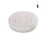 Molde de Silicona 3D Para Portavelas DIY, Caja de Almacenamiento de Lápiz Labial, Herramientas Para Hacer Candelabros, Redondo y Reutilizable (Blanco)
