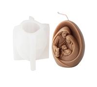Molde de Silicona 3D para Velas de Jesús y Santa María - Molde para Hacer Velas, Estatuas y Adornos Artesanales