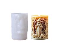 Molde de silicona 3D para velas, molde de cera antiadherente adecuado para hacer velas, moldes de aromaterapia, 7 a 15 días de entrega rápida (The Witch A ZL-886)