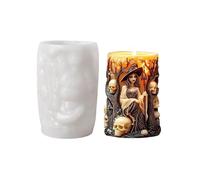 Molde de silicona 3D para velas, molde de cera antiadherente adecuado para hacer velas, moldes de aromaterapia, 7 a 15 días de entrega rápida (The Witch B ZL-887)