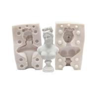 Molde de silicona 3D para velas, molde de silicona perfumada para fundir, busto romano, escultura de mitología griega para decoración del hogar
