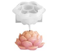 Molde de silicona - 5,4 x 4,9 cm/2,13 x 1,93 pulgadas molde de silicona para velas, moldes reutilizables para hacer velas, jabón, resina, decoración del hogar, resina de silicona floral, cemento epoxi