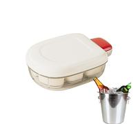 Molde de silicona - 6 rejillas para cubitos de hielo | Bandeja | Molde para cubitos de hielo con tapa Whiskey Gin Tonic, reutilizable, base de silicona flexible, apilable, almacenamiento congelador