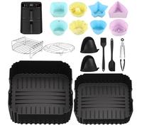 Molde de silicona Air Fryer, Accesorios Air Fryer para COSORI Turbo Tower Pro 10,8 L doble pila (6,5L&4,3L), COSORI Air Fryer Accesorios para COSORI Turbo Tower Pro Smart CAF-DC112-ADE & CAF-DC113S