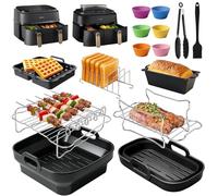 Molde de silicona Air Fryer, accesorios Air Fryer Philips Airfryer Dual Basket 3000-5000 serie 9L (6L/3L), molde para Philips Airfryer Dual Basket 3000 Series NA350/NA550