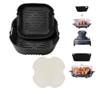 Molde de silicona Air Fryer Accesorios para Ninja CRISPi Freidora de aire FN101EUSG, insertos de silicona de repuesto antiadherentes para Freidora de aire Ninja FN101EU (salvamanteles blancos rotos)