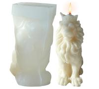 Molde de silicona animal - Forma de vela de león 3D, fabricante de chocolate de jabón de resina | Lindo molde de moldeo de perfume, para velas, jabón, caramelos, chocolate, decoración