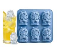 Molde de silicona antiadherente con forma de Jesús orando en 3D de 6 cavidades, mini moldes de cubo de Jesús para bebidas, bandeja 3D, para la vida cotidiana, cocina, , picnic, camping, piscina