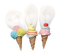 Molde de silicona antiadherente de grado alimenticio, moldes para cubitos de hielo, molde de silicona 3D para hornear dulces, pasteles, chocolate, pudín, decoración de pasteles (3 unidades)