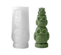 Molde de silicona apilable 3D de animales, bonito molde de fundición reutilizable de varios niveles, fabricante de velas de tótem de animales, herramienta estética de de escritorio, divertida